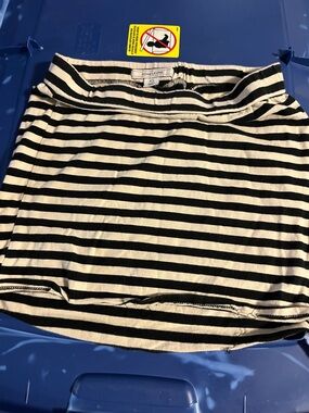 Adam Levine Collection Black and White Striped Mini Skirt
